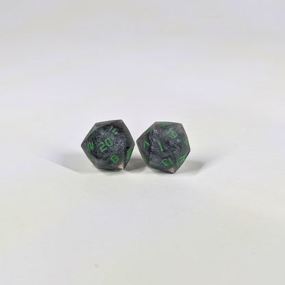 Black Dragon Stud Earrings Sterling Silver