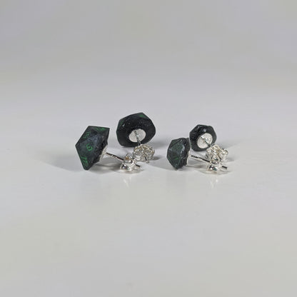 Black Dragon Stud Earrings Sterling Silver