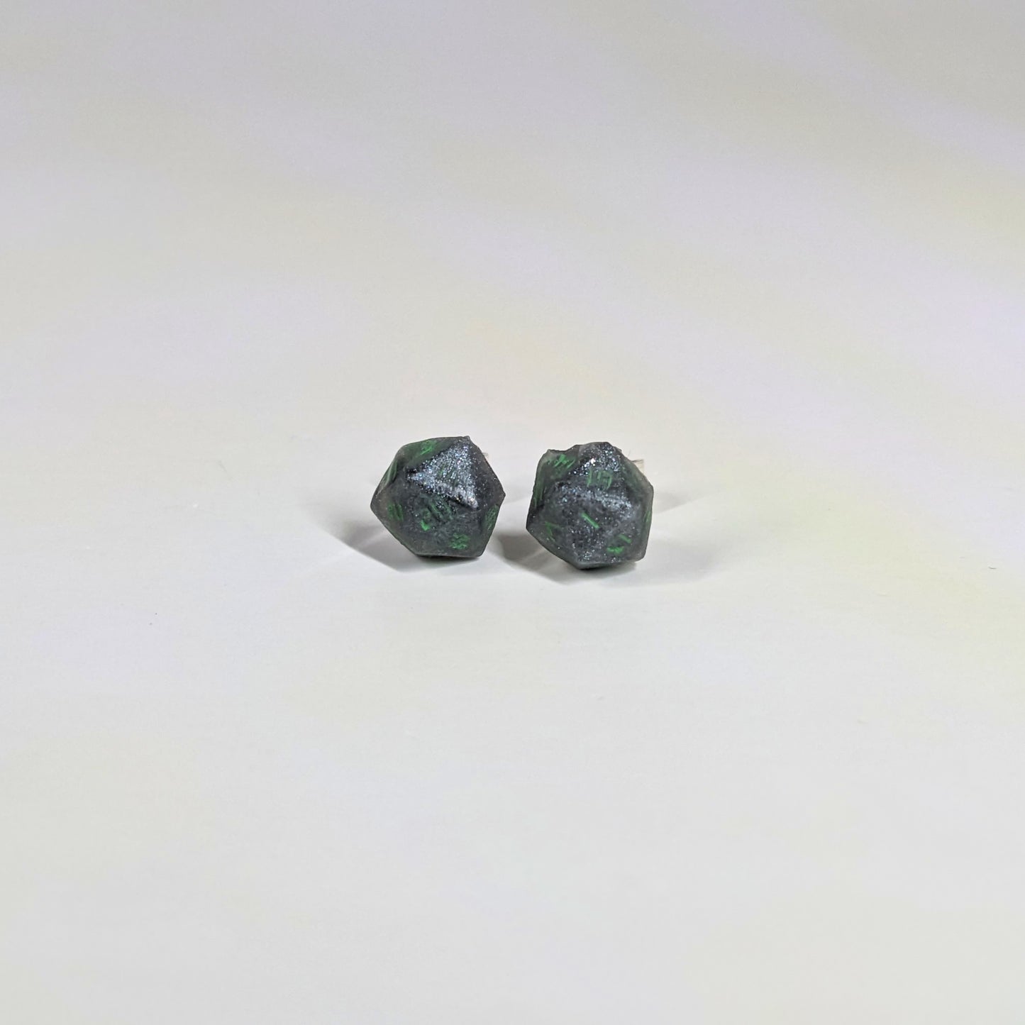 Black Dragon Stud Earrings Sterling Silver