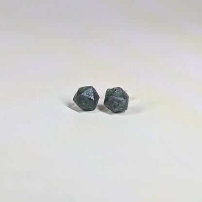 Black Dragon Stud Earrings Sterling Silver