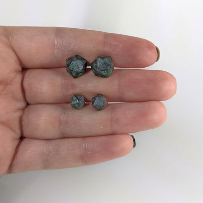 Black Dragon Stud Earrings Sterling Silver