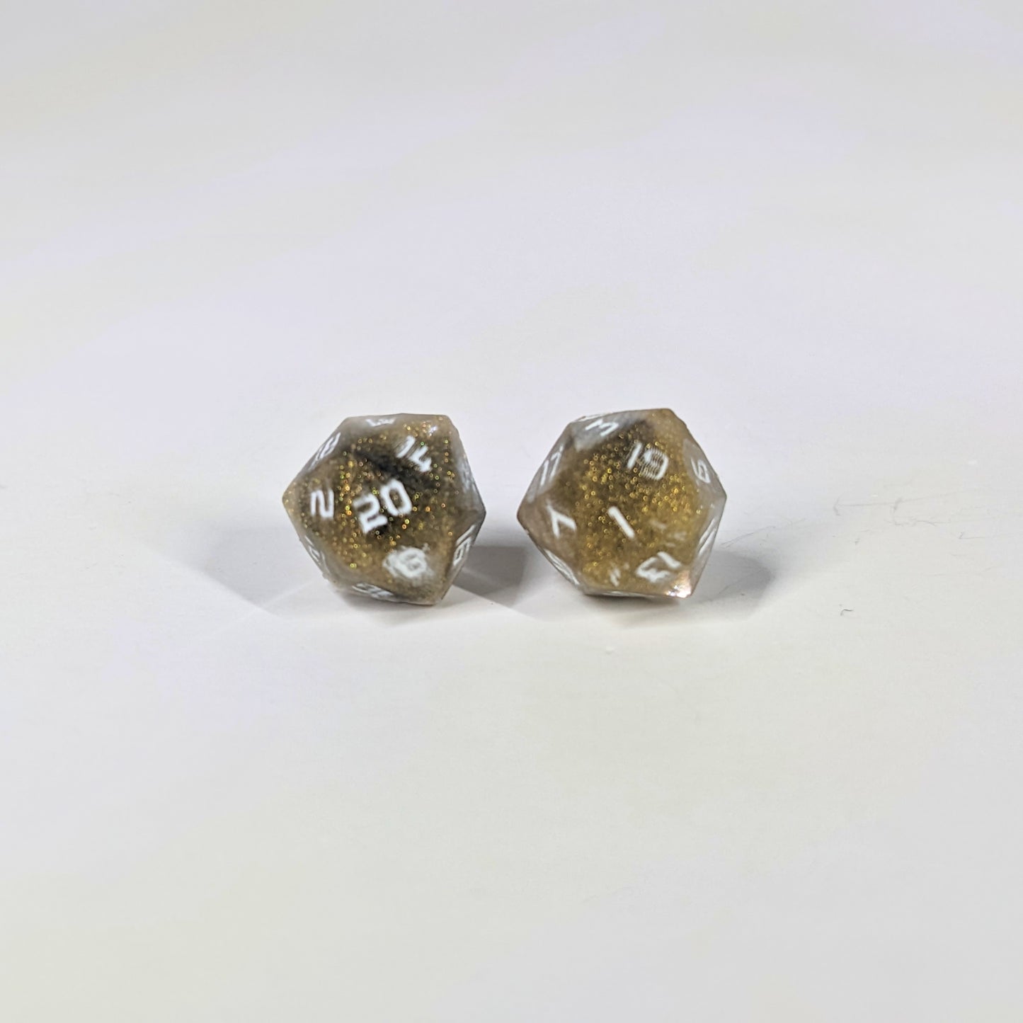 Golden Hex Stud Earrings Sterling Silver