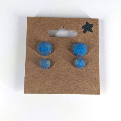 Blue Dragon Stud Earrings Sterling Silver