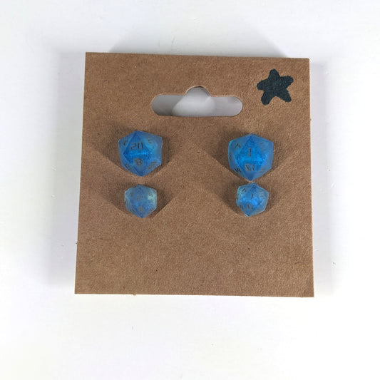 Blue Dragon Stud Earrings Sterling Silver