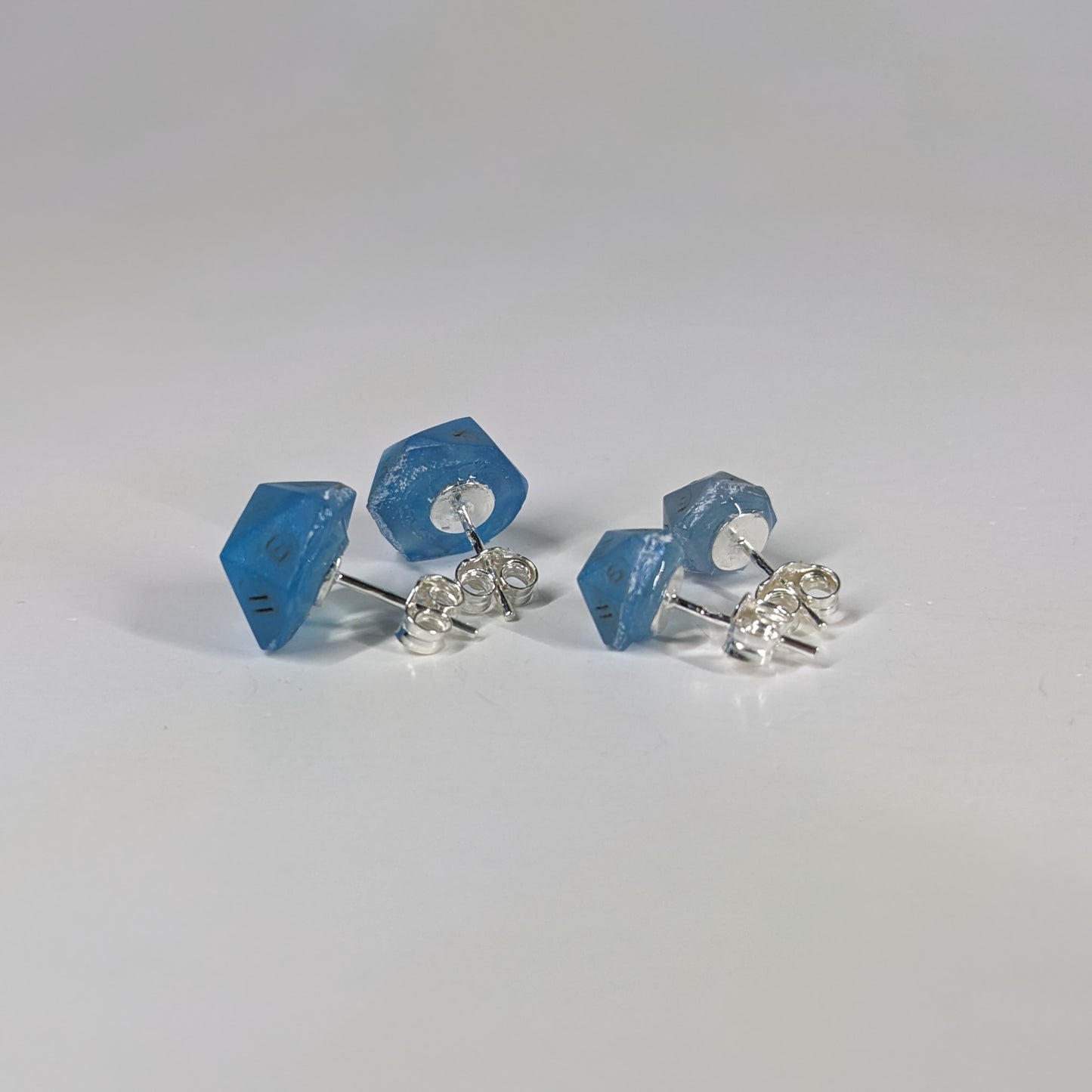 Blue Dragon Stud Earrings Sterling Silver