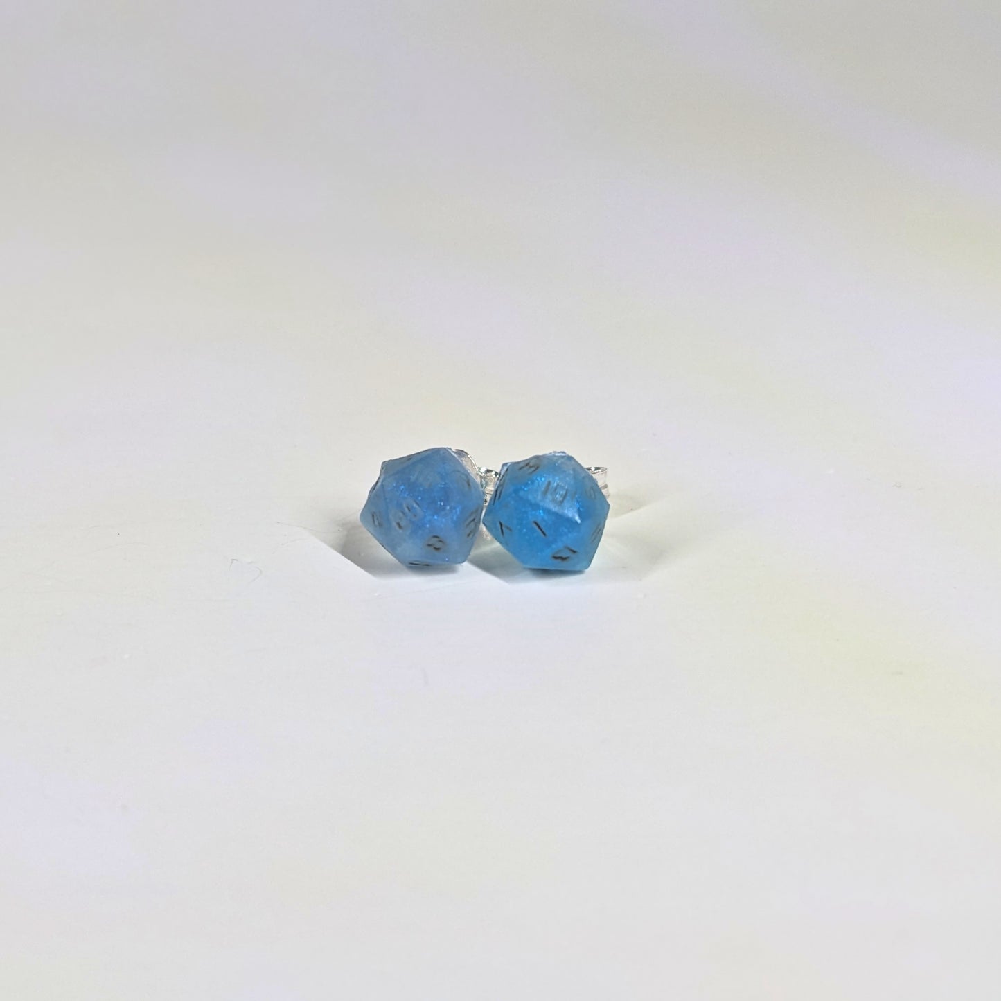 Blue Dragon Stud Earrings Sterling Silver