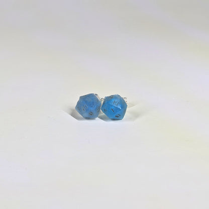 Blue Dragon Stud Earrings Sterling Silver