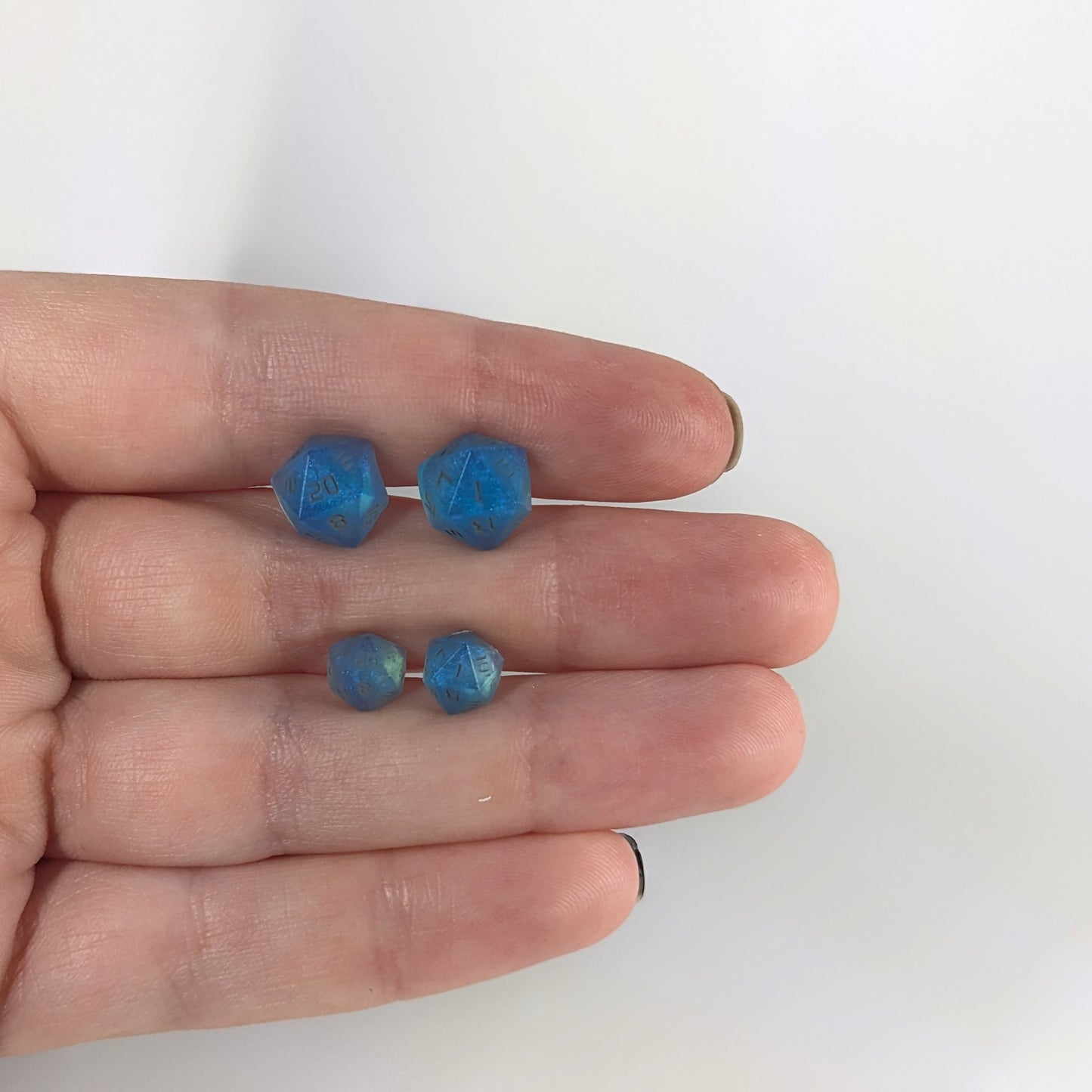 Blue Dragon Stud Earrings Sterling Silver