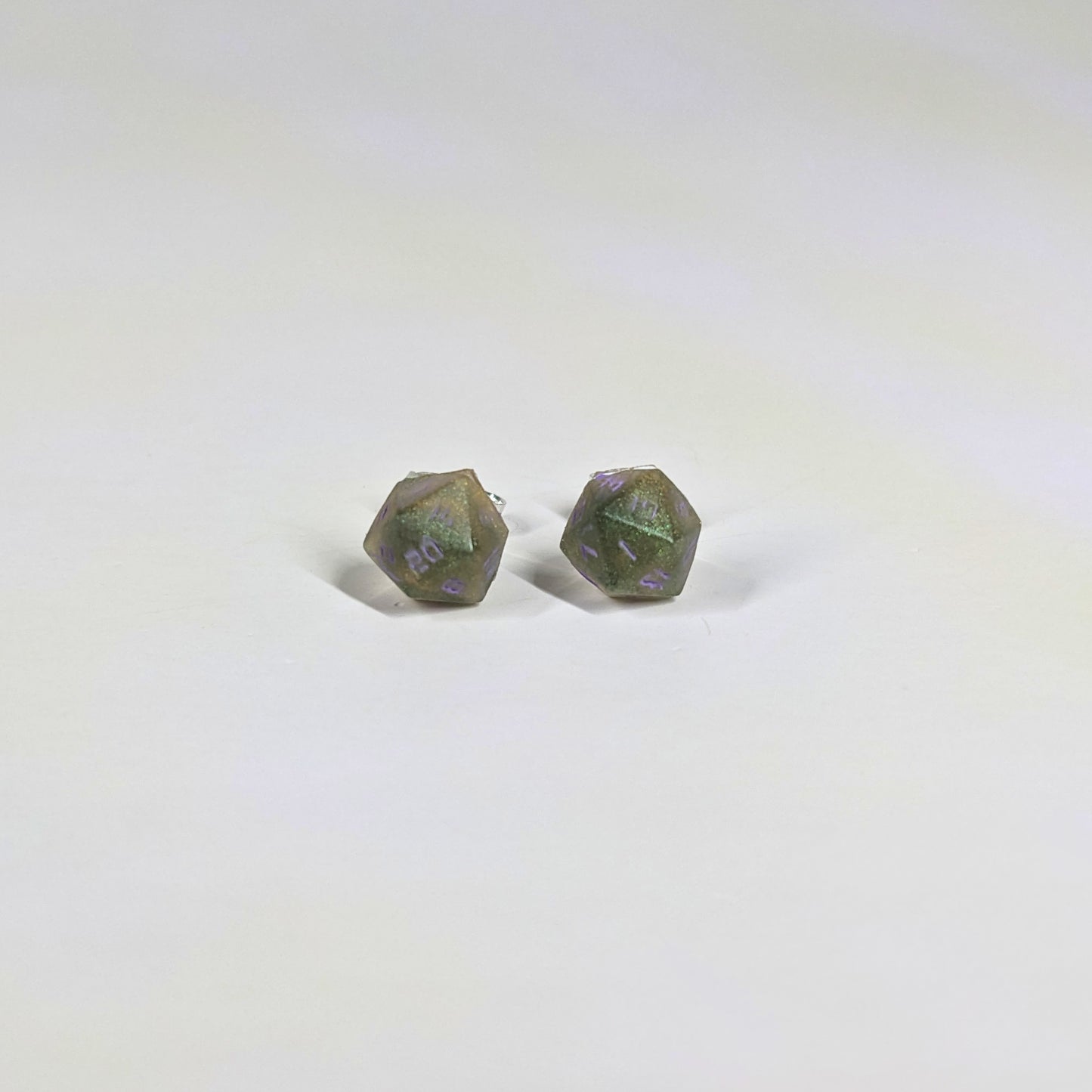 Golden Witchwood Stud Earrings Sterling Silver