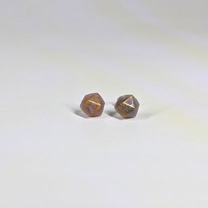 Royal Hex Stud Earrings Sterling Silver