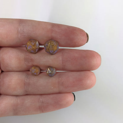 Royal Hex Stud Earrings Sterling Silver