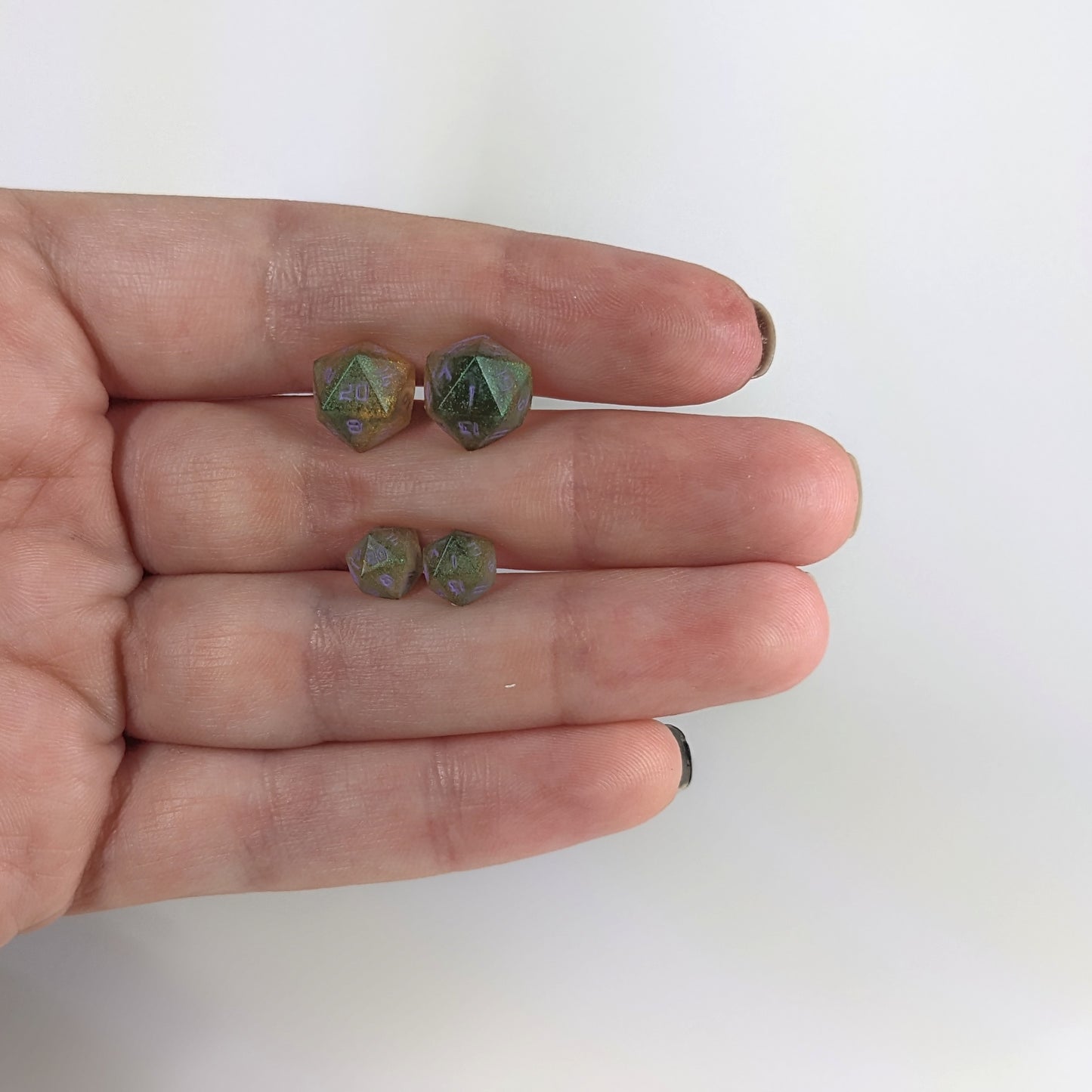 Golden Witchwood Stud Earrings Sterling Silver