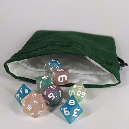 Dark Green Medium Dice Bag
