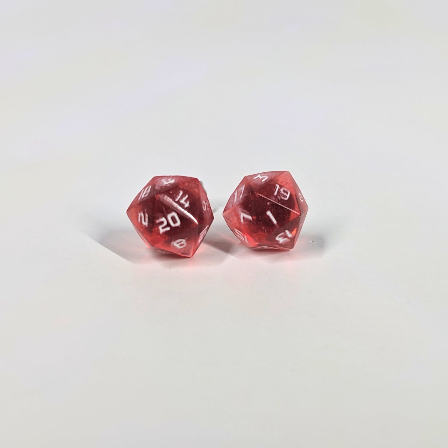Glittering Red Stud Earrings