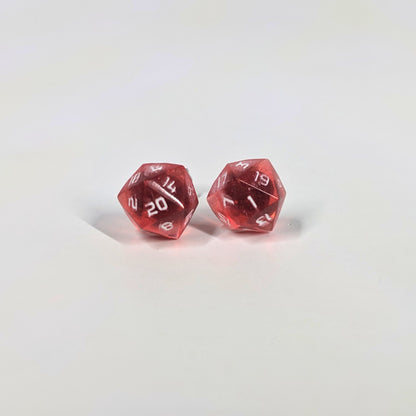 Glittering Red Stud Earrings