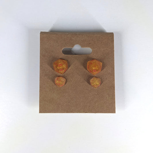 Gold Dragon Stud Earrings