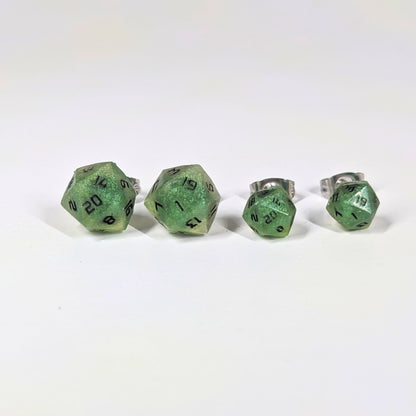 Green Dragon Stud Earrings