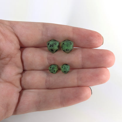 Green Dragon Stud Earrings
