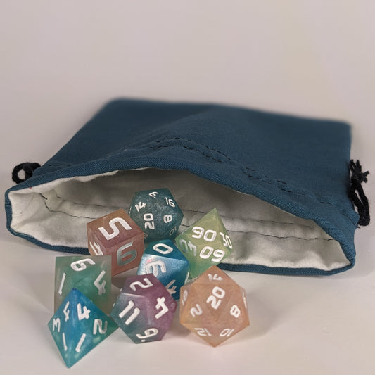 Teal Medium Dice Bag