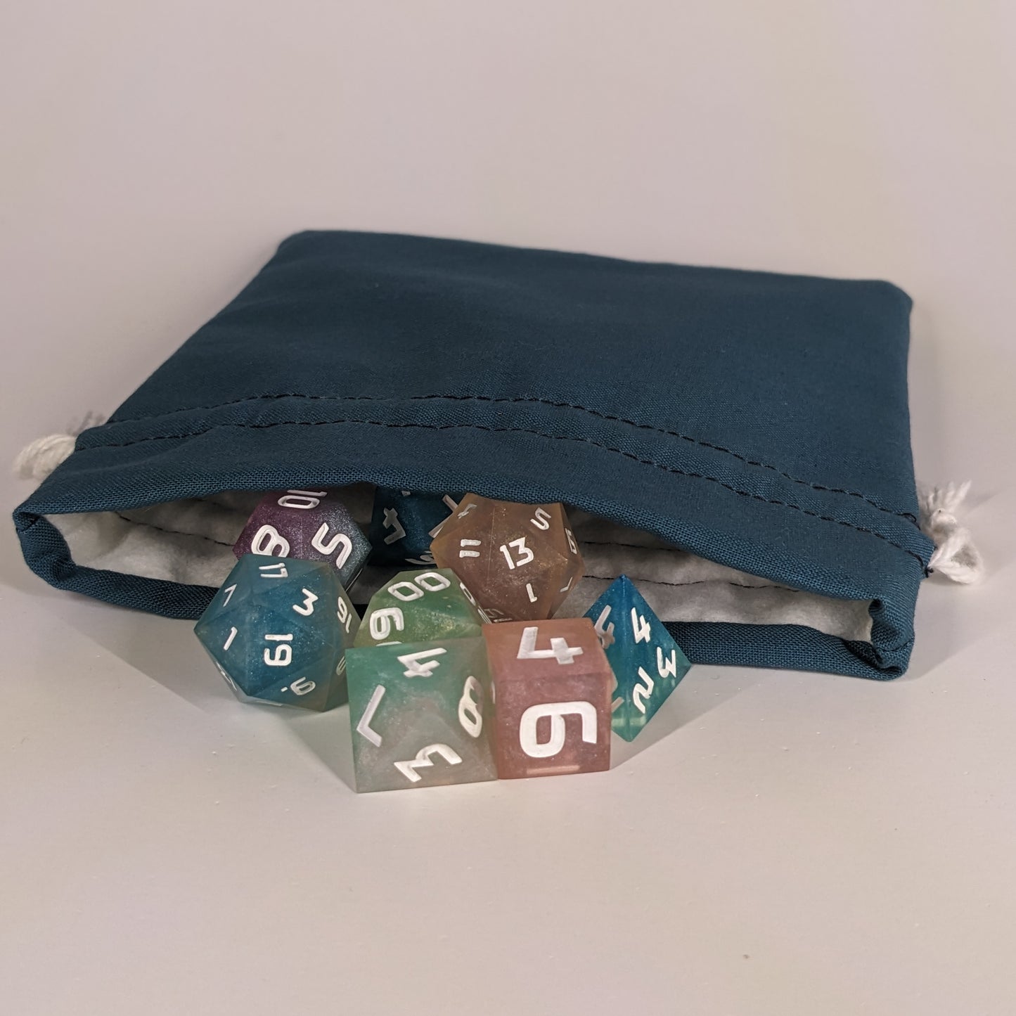 Teal Medium Dice Bag