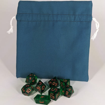 Teal Medium Dice Bag