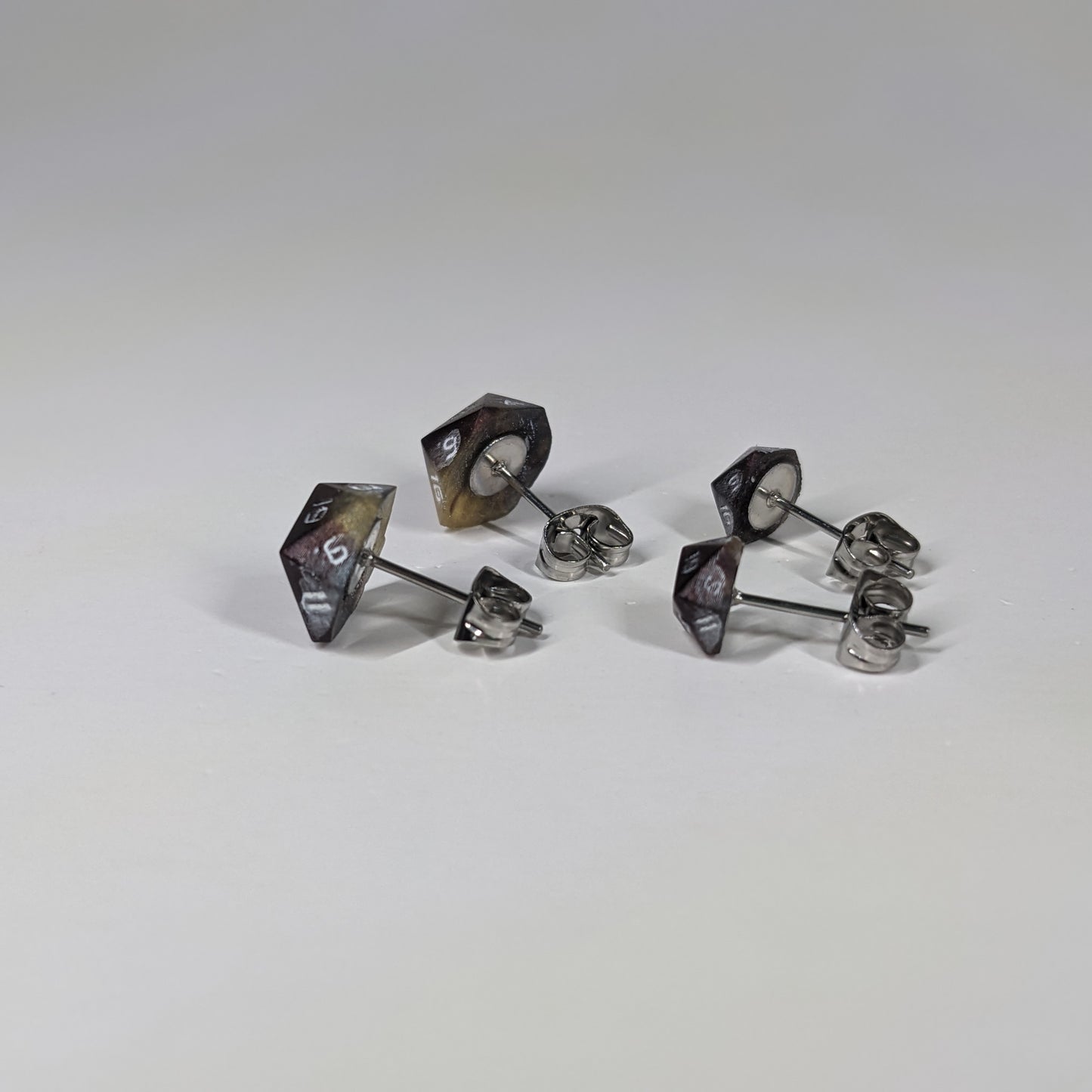 Tri Color Stud Earring