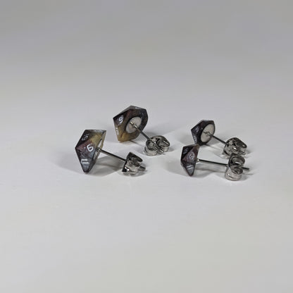 Tri Color Stud Earring